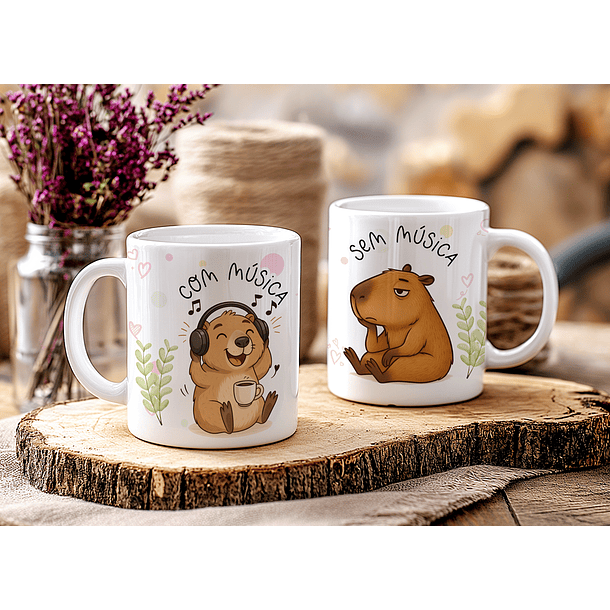 7 Artes para Caneca Capivara Ironica Arquivo Editável  2