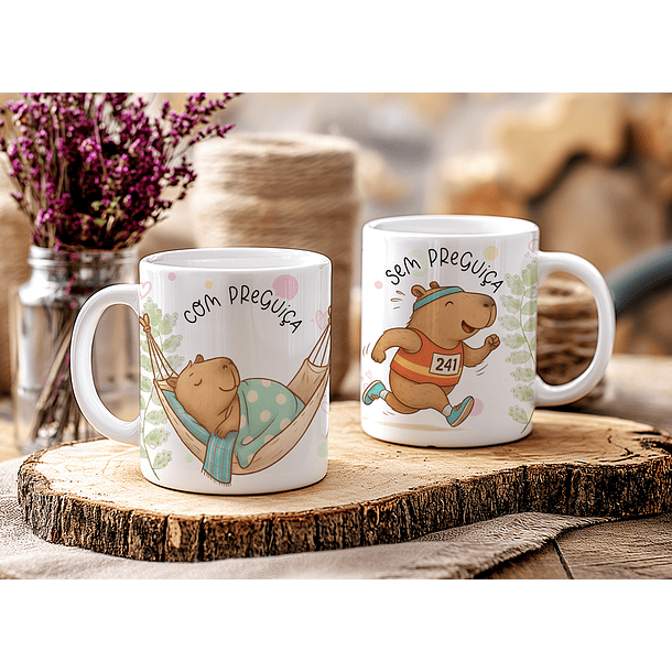 7 Artes para Caneca Capivara Ironica Arquivo Editável  3
