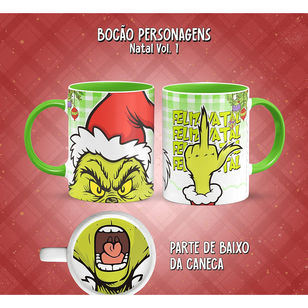 11 Artes para Caneca Bocão Natal Vol. 1 Arquivo em Png  5