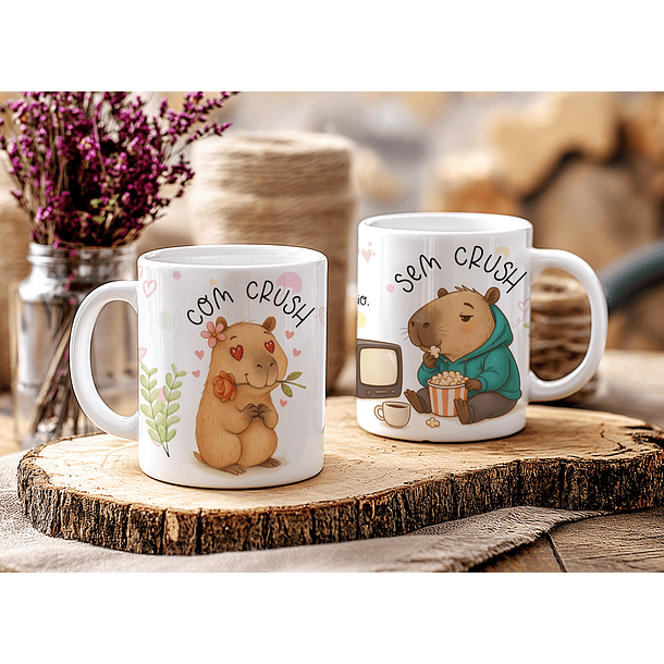 7 Artes para Caneca Capivara Ironica Arquivo Editável  4