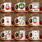 20 Artes para Caneca Natal Gatinhos em Linhas Arquivo em Png 5