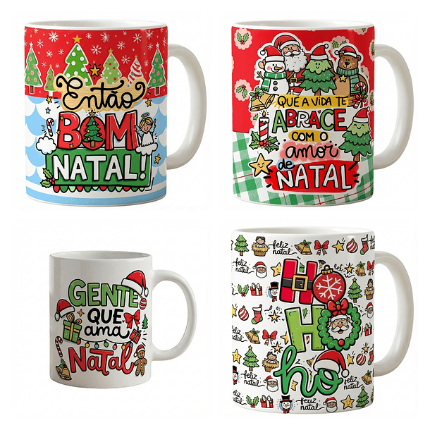 58 Artes para Caneca Natal Papai Noel Arquivo em Jpg 4