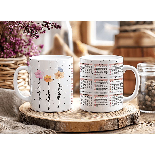 12 Artes para Caneca Calendário Ano Novo Minimalista 2026 Arquivo Editável  5