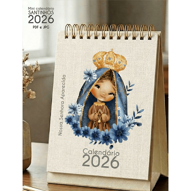 Arquivo Calendário de Mesa Santinhos 2026 Arquivo em Pdf  3