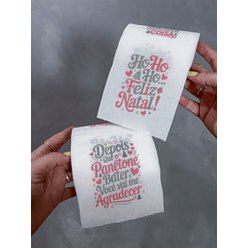 Arquivo para Sublimar Papel Higienico Natal Secreto Zueira Arquivo em Png