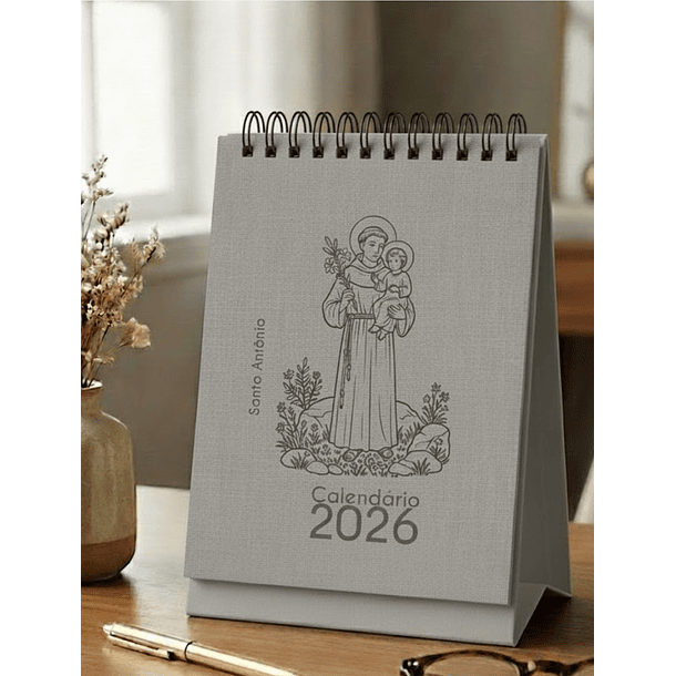 Arquivo Calendário de Mesa Santinhos 2026 Arquivo em Pdf  5