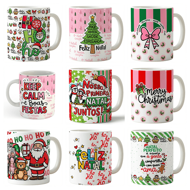 58 Artes para Caneca Natal Papai Noel Arquivo em Jpg 7
