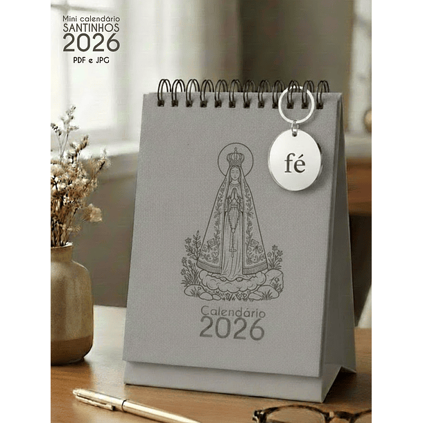 Arquivo Calendário de Mesa Santinhos 2026 Arquivo em Pdf  6