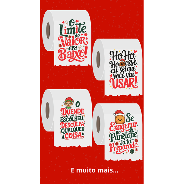 Arquivo para Sublimar Papel Higienico Natal Secreto Zueira Arquivo em Png 2