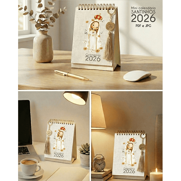 Arquivo Calendário de Mesa Santinhos 2026 Arquivo em Pdf  11