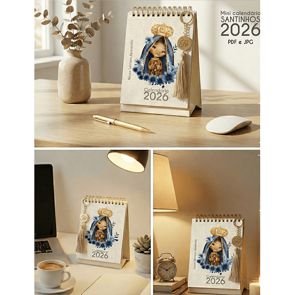 Arquivo Calendário de Mesa Santinhos 2026 Arquivo em Pdf  13