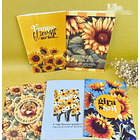 Combo encadernação + Kit digital Girassol Arquivo em Png 5