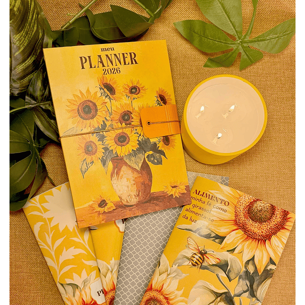 Combo encadernação + Kit digital Girassol Arquivo em Png 6