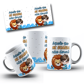 Arte Caneca Aquele que me guarda e não dorme Arquivo em Jpg 