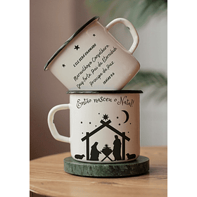 Arte Caneca Então Nasceu o natal Jesus Arquivo em Jpg 