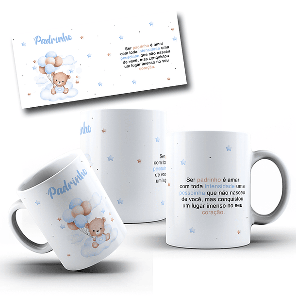 Arte Caneca Madrinha e Padrinho Arquivo em Jpg  1