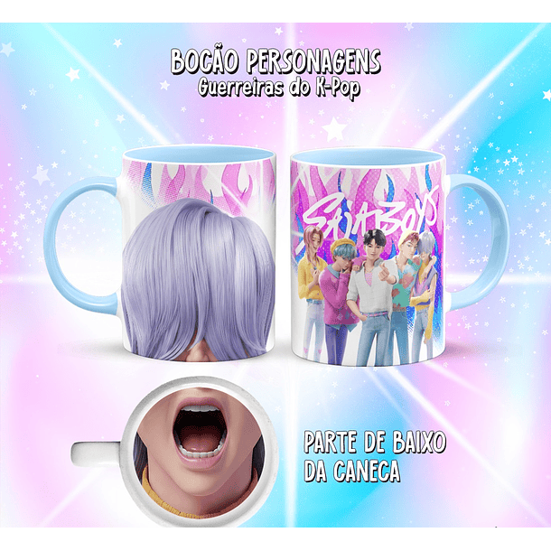 10 Artes para Caneca Bocão Guerreiras do K-Pop Arquivo em Png  10