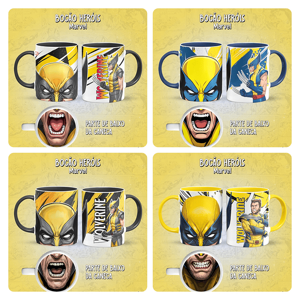 49 Artes para Caneca Bocão Herois Arquivo em Png  6