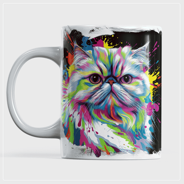 10 Artes para Caneca Gato Neon Arquivo em Png  7