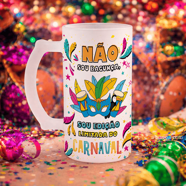 10 Artes para Caneca Chopp 2026 Carnaval Arquivo Editável 5