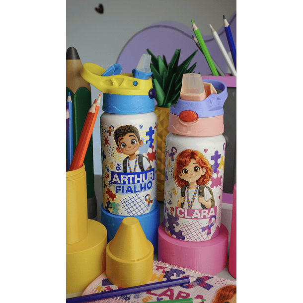 90 Artes para Sublimação Caneca Garrafa e Toalhinha Volta as Aulas Arquivo em Png  13