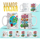 5 Artes para Caneca Viajem Arquivo Editável 1
