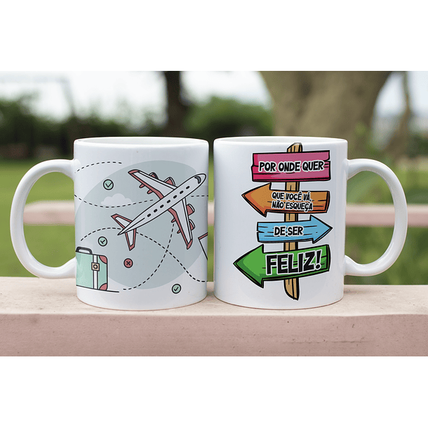 5 Artes para Caneca Viajem Arquivo Editável 2