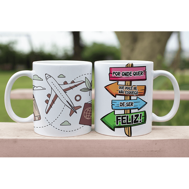 5 Artes para Caneca Viajem Arquivo Editável 3