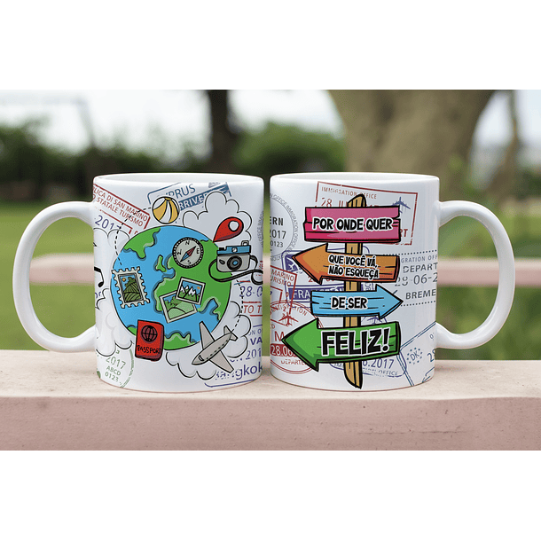5 Artes para Caneca Viajem Arquivo Editável 5