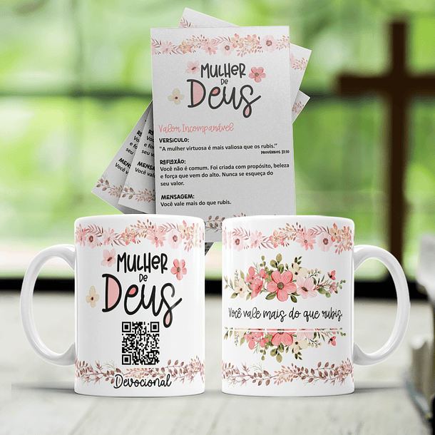 8 Artes para Caneca e Cartão Devocional Femenino Arquivo Editável  1