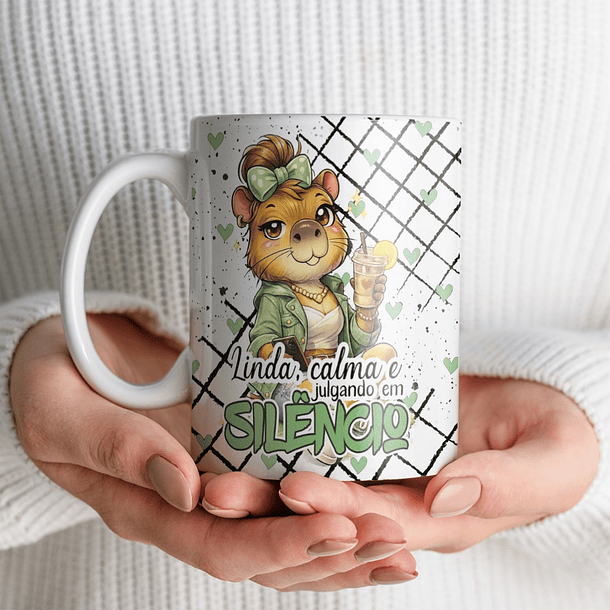 10 Artes para Caneca Capivara Sincera Frases Arquivo Editável  4