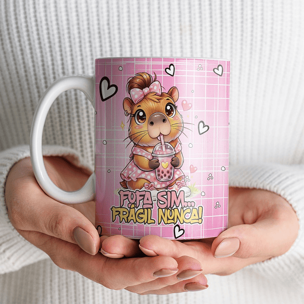 10 Artes para Caneca Capivara Sincera Frases Arquivo Editável  7