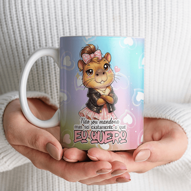 10 Artes para Caneca Capivara Sincera Frases Arquivo Editável  8