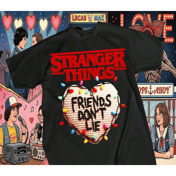 12 Artes para Camisa Stranger Things Camisetas Arquivo em Png 4