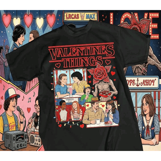 12 Artes para Camisa Stranger Things Camisetas Arquivo em Png 6