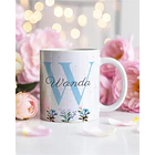 26 Artes para Caneca Alfabeto Feminino Flores Arquivo Editável  3