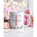 26 Artes para Caneca Alfabeto Feminino Flores Arquivo Editável  4