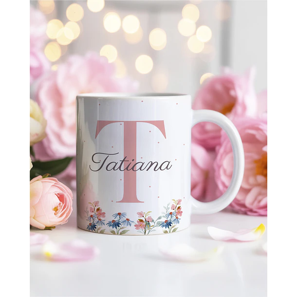 26 Artes para Caneca Alfabeto Feminino Flores Arquivo Editável  4