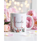 26 Artes para Caneca Alfabeto Feminino Flores Arquivo Editável  7