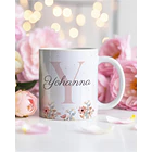 26 Artes para Caneca Alfabeto Feminino Flores Arquivo Editável  10