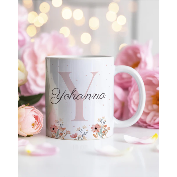 26 Artes para Caneca Alfabeto Feminino Flores Arquivo Editável  10