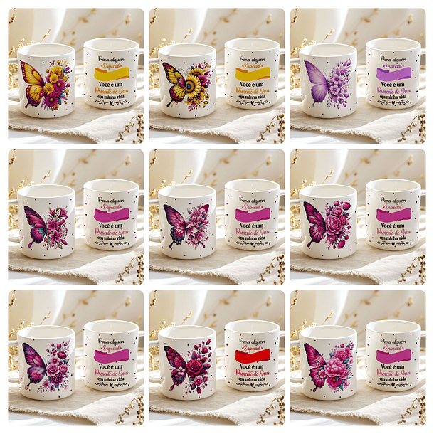 26 Artes para Caneca Borboleta Alguém especial Arquivo Editável 4