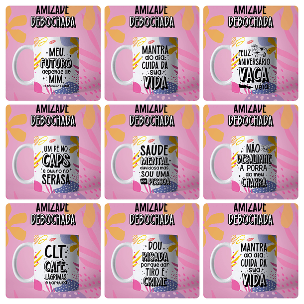 31 Artes para Caneca Amizade Debochada Frases engraçadas Arquivo em Jpg 1