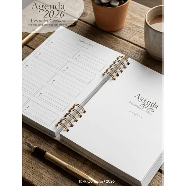Arquivo Agenda com versículos católicos + 16 capas 2026 Arquivo em Pdf  2