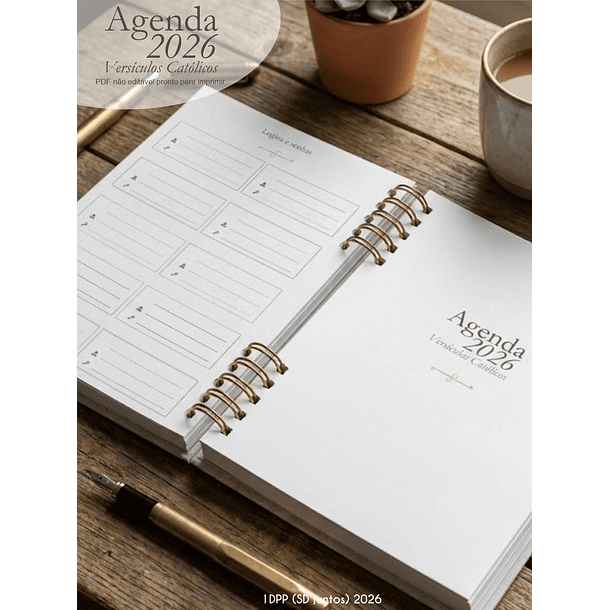 Arquivo Agenda com versículos católicos + 16 capas 2026 Arquivo em Pdf  3