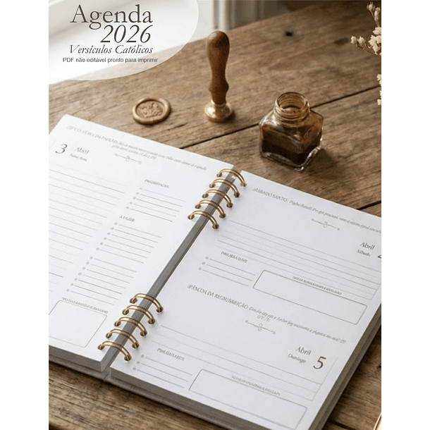 Arquivo Agenda com versículos católicos + 16 capas 2026 Arquivo em Pdf  6