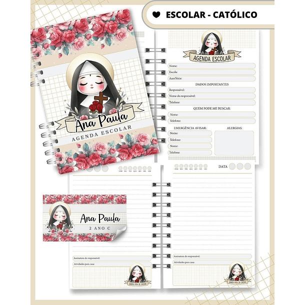 Arquivo agenda Escolar Catolica Santinhos Arquivo em Pdf  2