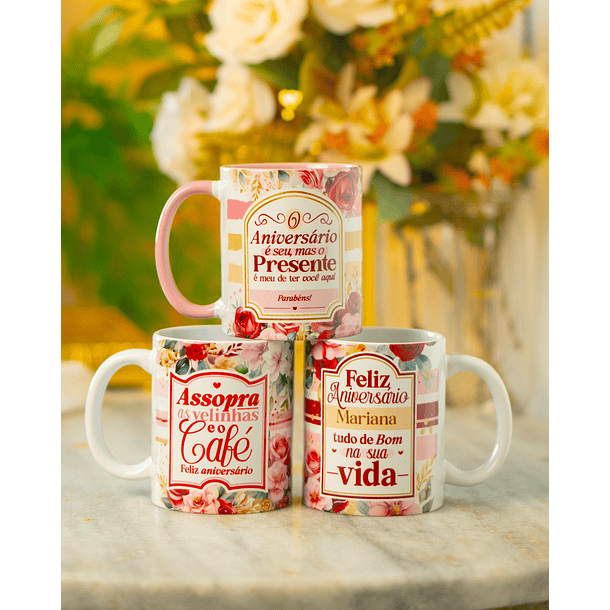 22 Artes para Caneca Feliz Aniversário Arquivo em Png 3