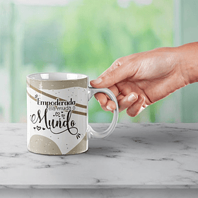 Arte Caneca Empoderada Ela Muda o Mundo Arquivo Digital PNG JPG para Sublimação