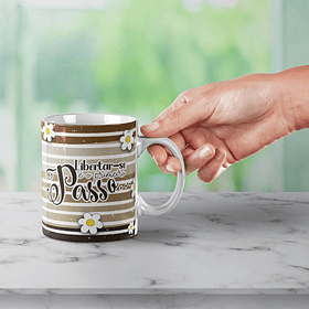 Arte Caneca Libertase-se é o Primeiro Passo Arquivo Digital PNG JPG para Sublimação